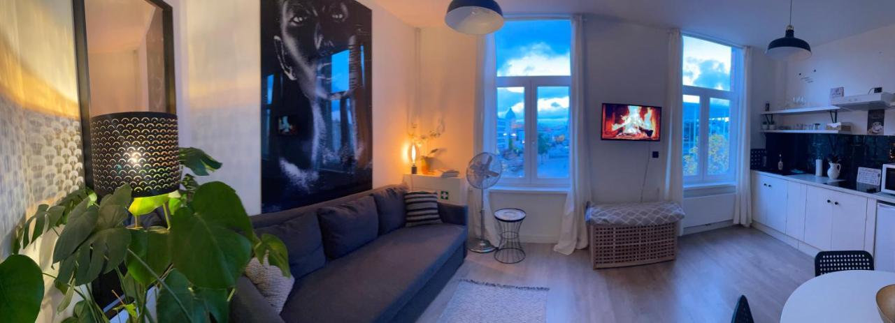 אנטוורפן Sleep Inn - Black And White Modern Flat With Cityview מראה חיצוני תמונה